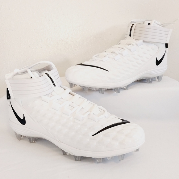 Nike Force Savage Pro Mid White Football Cleats Men
